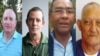 Los prisioneros políticos: Félix Navarro Rodríguez (69), Lázaro Yuri Valle Roca (61), Carlos Manuel Pupo Rodríguez (68 años de edad) y Miguel Díaz Bauza (80).