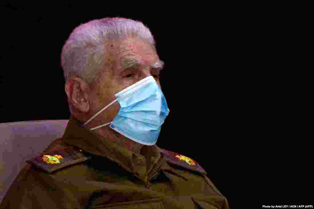 Ramiro Valdés en abril de 2021, en el 8vo Congreso del Partido Comunista de Cuba. 