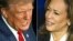 Combinación de fotografías del candidato presidencial republicano, el expresidente Donald Trump, y la candidata presidencial demócrata, la vicepresidenta Kamala Harris. (Saul Loeb/AFP)