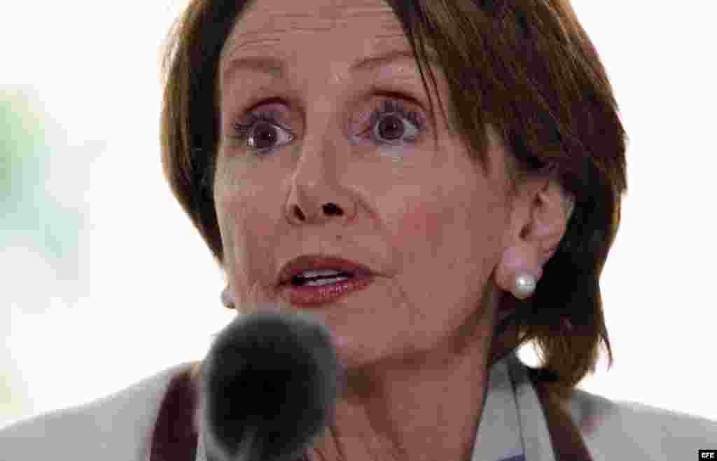 La líder demócrata estadounidense Nancy Pelosi en La Habana, Cuba.