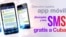 Cuballama promociona SMS gratis a Cuba desde su app.