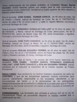 Segunda página del "Auto de Imposición de Medida Cautelar”.