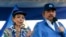 El presidente de Nicaragua, Daniel Ortega, y su esposa, la vicepresidenta Rosario Murillo, encabezan una manifestación en Managua. (AP/Alfredo Zuniga, Archivo)