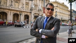 Rafael Correa estuvo en La Habana, Cuba, en abril de 2018.