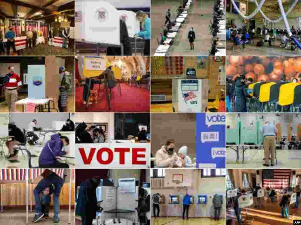 Combinación de Fotografías de las elecciones 2020.