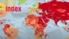 Mapa de Reporteros sin Fronteras, distingue con el color rojo a los países con peor situación en cuanto a libertad de prensa.