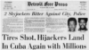 Titulares como este sobre secuestros de aviones hacia Cuba eran frecuentes en la prensa de EEUU en los 60 y 70.